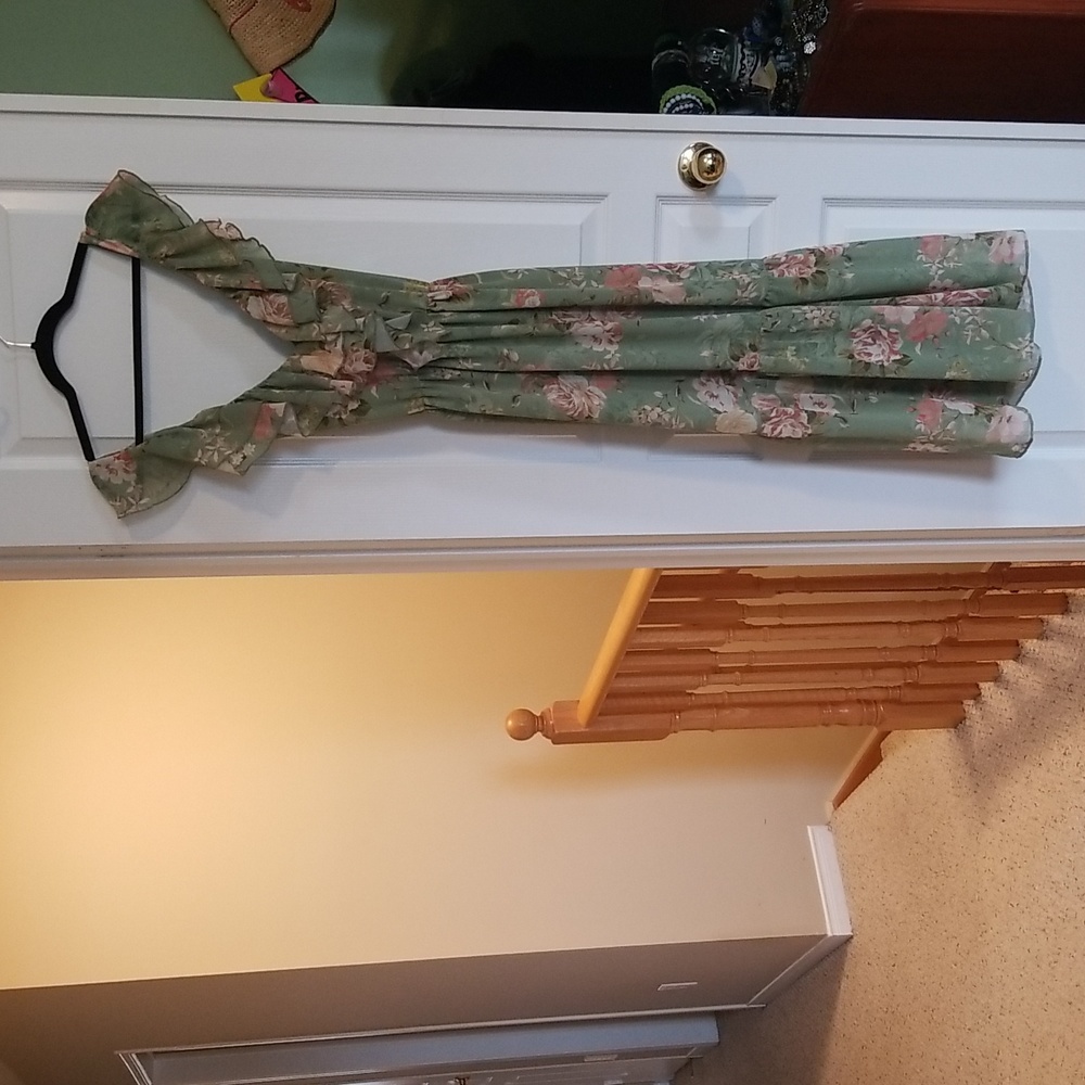 Zara Long flower print dress size large